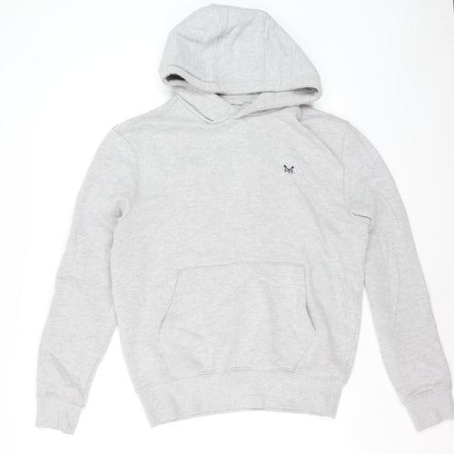 Crew Clothing Company Men Grey Pullover Hoodie M Regular Fit