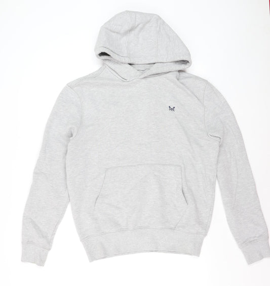 Crew Clothing Company Men Grey Pullover Hoodie M Regular Fit