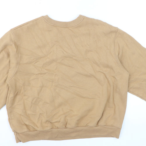 Hollister Womens Beige Crew Neck Pullover Sweatshirt M