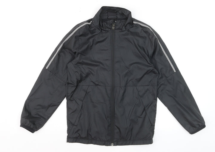 Nike Boys Black 8-10 Years Track Jacket Full Zip Lightweight Activewear