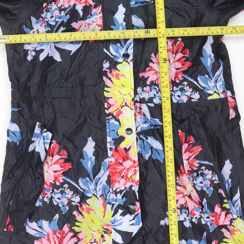 Joules Women’s Multicoloured Floral Waterproof Hooded Rain Coat Size 8