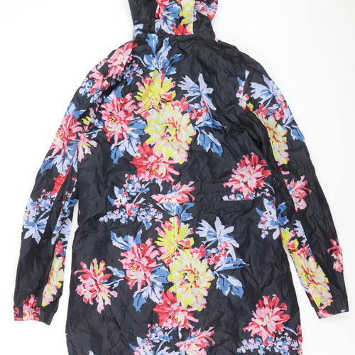 Joules Women’s Multicoloured Floral Waterproof Hooded Rain Coat Size 8