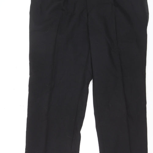 Authentic Clothing Company Men's Black 38in Formal Wool-Blend Dress Pants