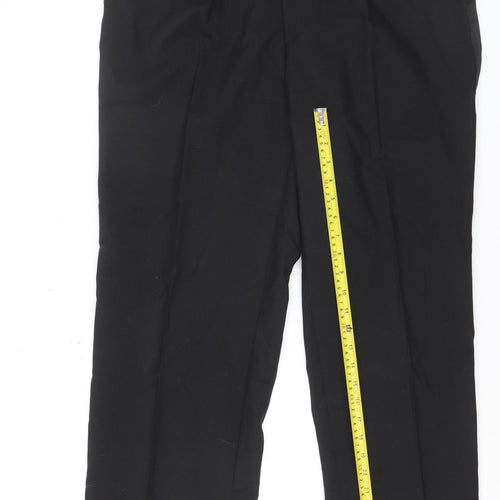 Authentic Clothing Company Men's Black 38in Formal Wool-Blend Dress Pants