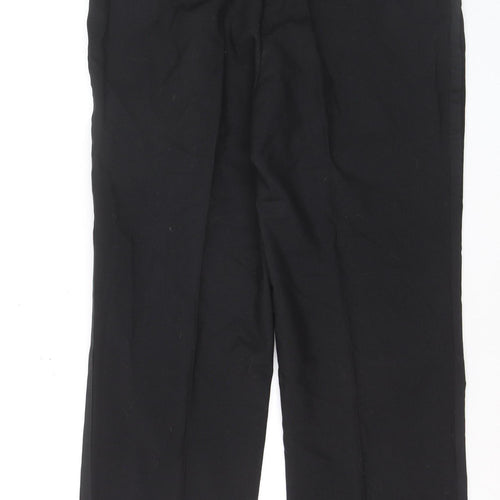 Authentic Clothing Company Men's Black 38in Formal Wool-Blend Dress Pants