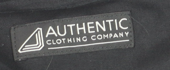 Authentic Clothing Company Men's Black 38in Formal Wool-Blend Dress Pants