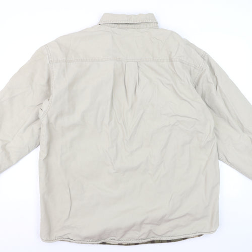 Levi Strauss & Co Men's Beige XL Cotton Lined Button-Up Shirt