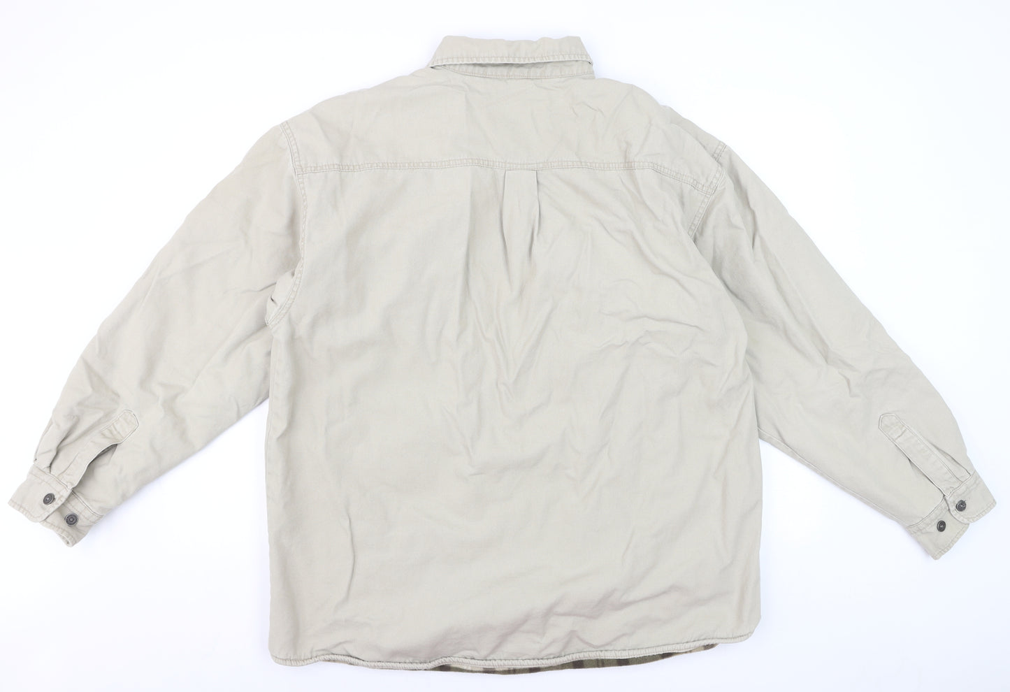 Levi Strauss & Co Men's Beige XL Cotton Lined Button-Up Shirt
