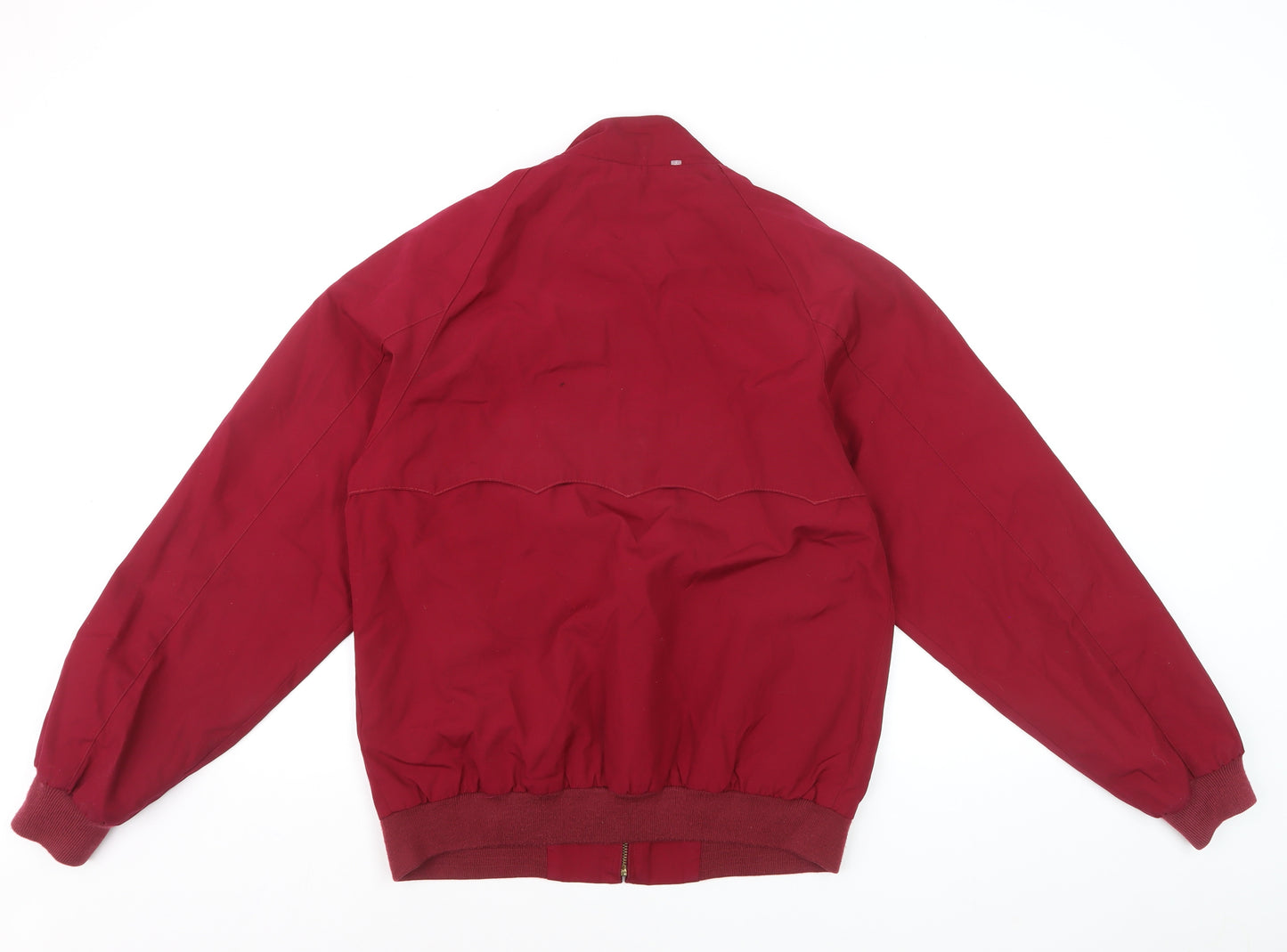 Izod Men's Red Bomber Jacket Size S Cotton Blend Full Zip