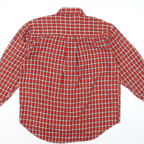 Susquehanna Trail Outfitters Men's Red Check Flannel Button-Up Shirt L
