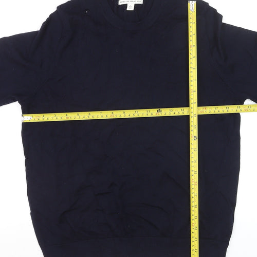Marks and Spencer Men’s Blue Merino Wool Crew Neck Jumper Size L