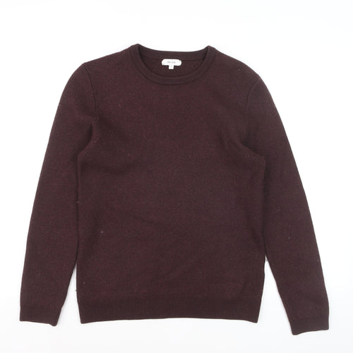 Reiss Men’s Brown Wool Blend Crew Neck Jumper Size L