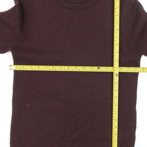 Reiss Men’s Brown Wool Blend Crew Neck Jumper Size L