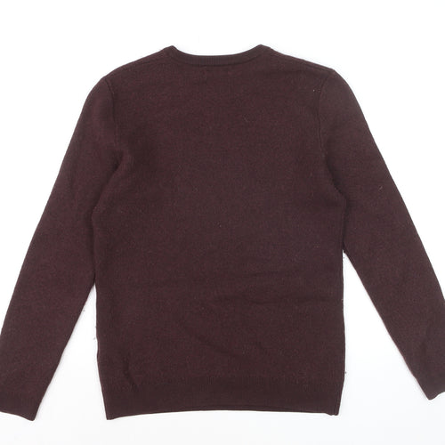 Reiss Men’s Brown Wool Blend Crew Neck Jumper Size L