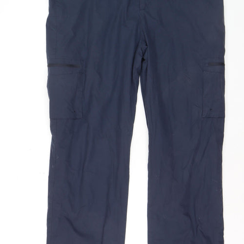 Mountain Warehouse Men's Navy Cargo Trousers Size 38 Relaxed Fit