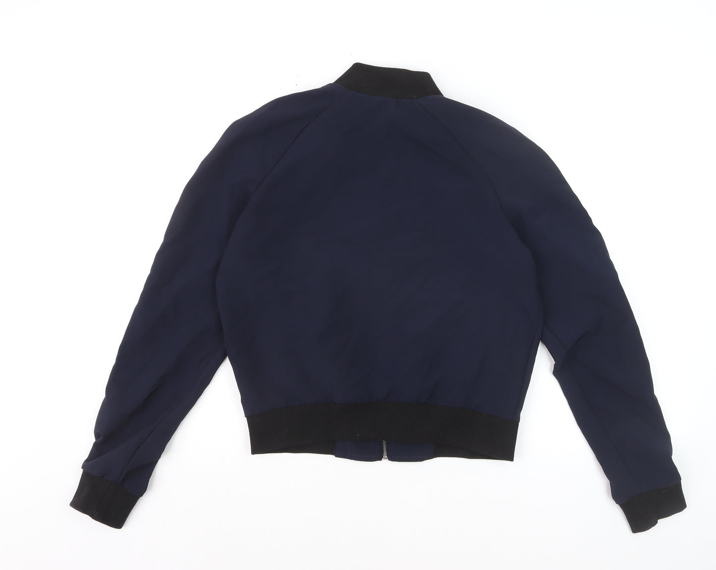 Guess Men's Blue Bomber Jacket Small Retro Zip Style