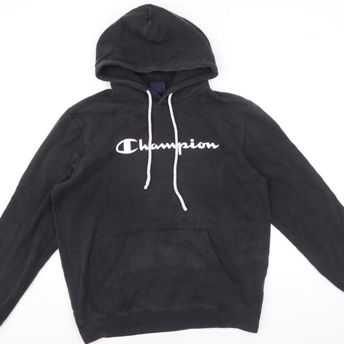 Champion Men's Black Pullover Hoodie L Fleece Sportswear