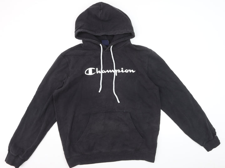 Champion Men's Black Pullover Hoodie L Fleece Sportswear