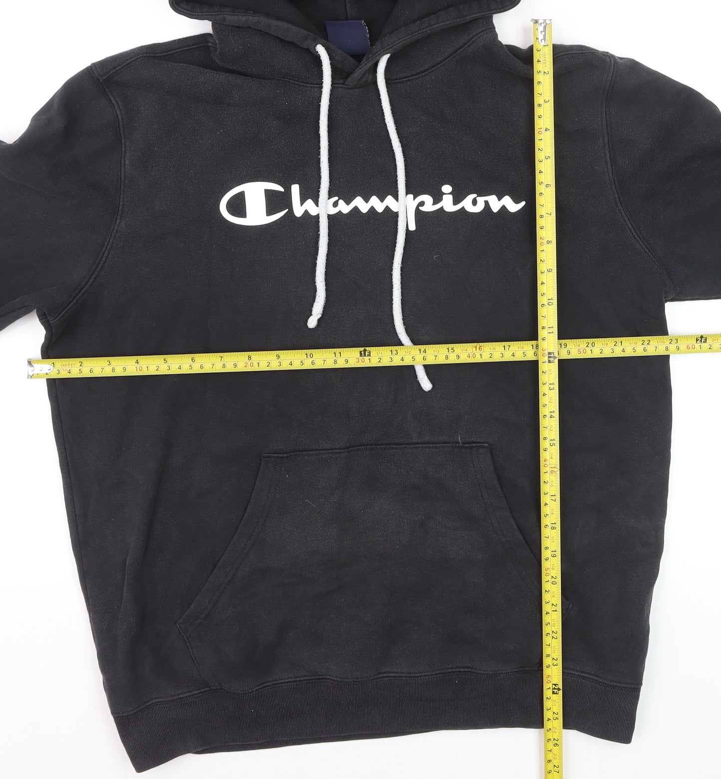 Champion Men's Black Pullover Hoodie L Fleece Sportswear