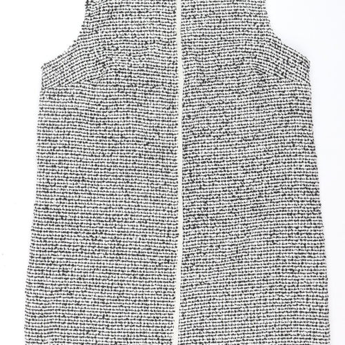 Marks and Spencer Women Black Knee Length Tweed Shift Dress Size 14