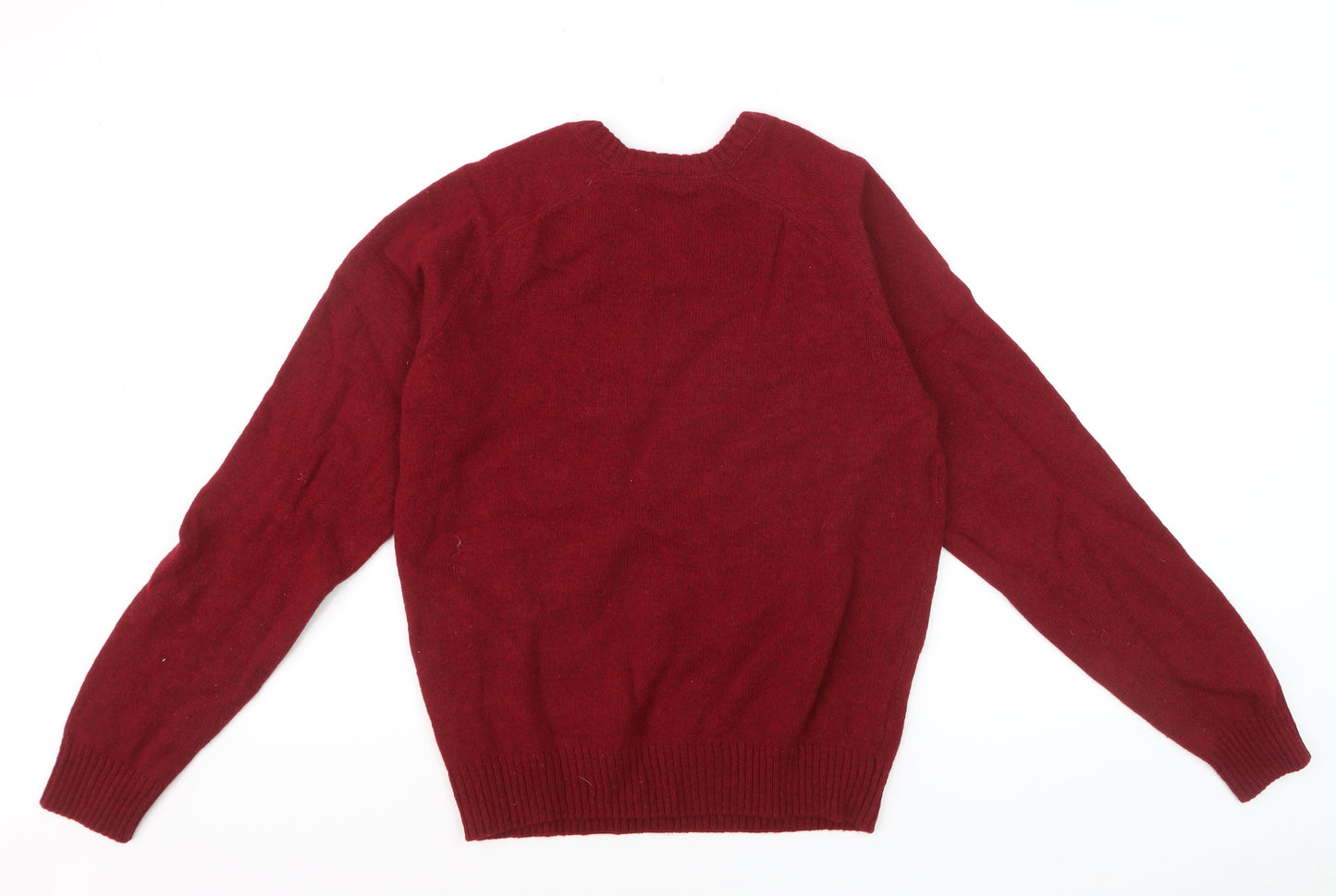 Original Penguin Men's Red Wool Crew Neck Pullover Jumper Size L