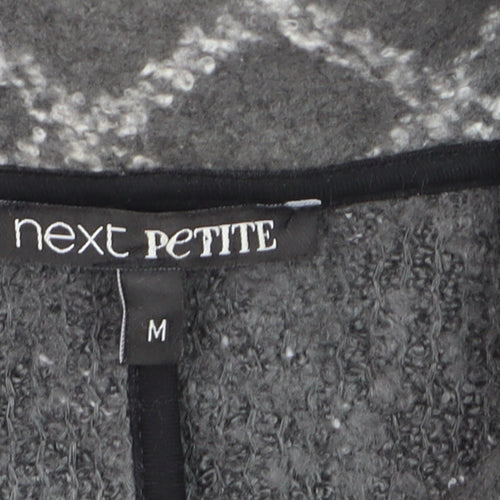 Next Petite Women’s Grey Check Long Cardigan Size 14