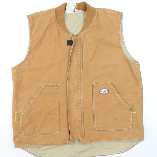 Rasco Men’s Brown Flame Resistant Work Waistcoat XL Cotton Canvas