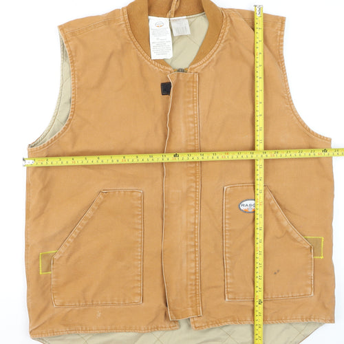 Rasco Men’s Brown Flame Resistant Work Waistcoat XL Cotton Canvas