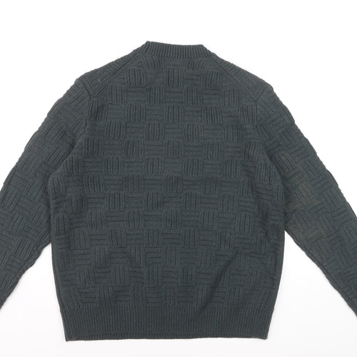 Marks and Spencer Men’s Grey Lambswool Blend Crew Neck Jumper L