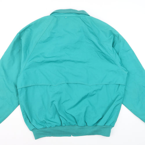 Eddie Bauer Men's Green Bomber Jacket L Classic Lined Cotton Blend