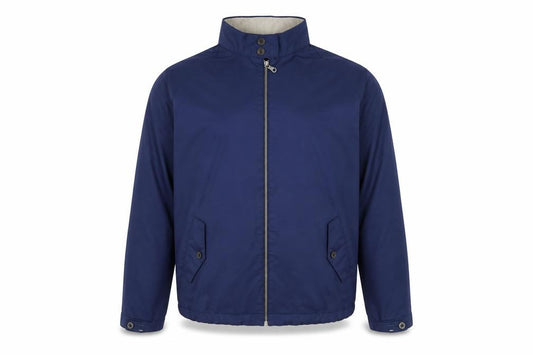 Front view of Nike 6.0 Men's Blue Full Zip Bomber Jacket, size M, Polyester