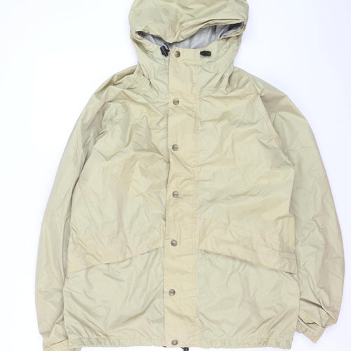 L.L. Bean Men's Beige M Gore-Tex Hooded Waterproof Rain Jacket