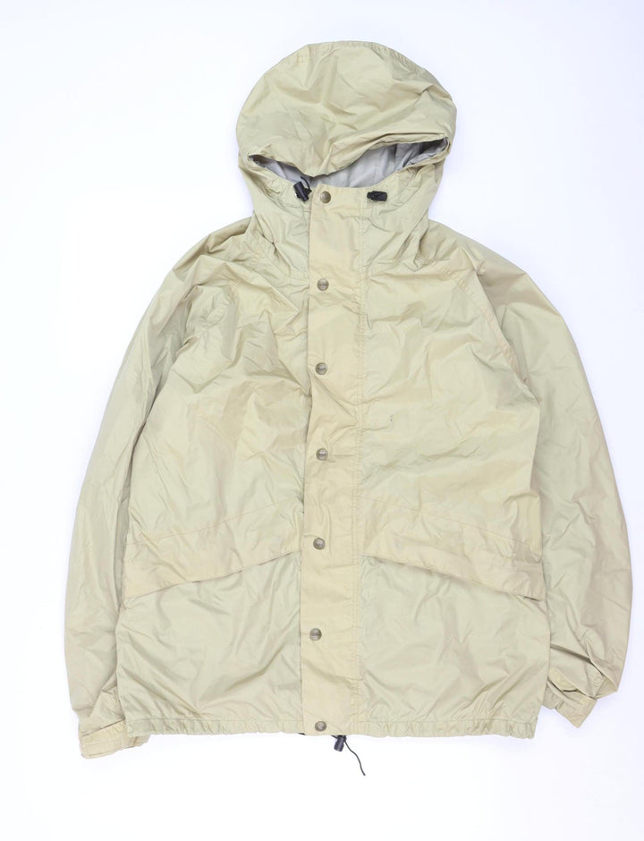 L.L. Bean Men's Beige M Gore-Tex Hooded Waterproof Rain Jacket