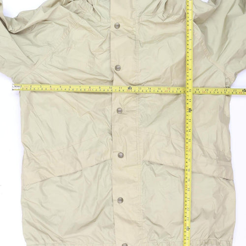 L.L. Bean Men's Beige M Gore-Tex Hooded Waterproof Rain Jacket