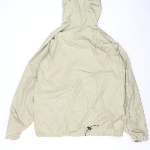 L.L. Bean Men's Beige M Gore-Tex Hooded Waterproof Rain Jacket