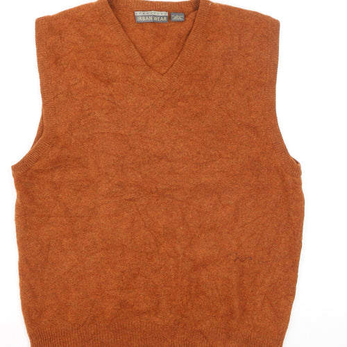 Structure Urban Wear Men's Brown Lambswool V-Neck Vest L