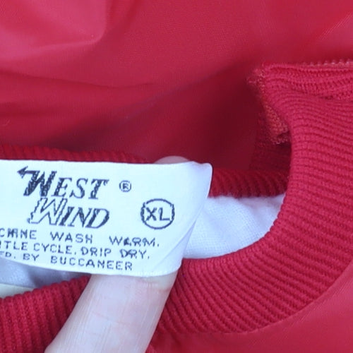 West Wind Mens Red XL Pullover Crew Neck Nylon Jumper