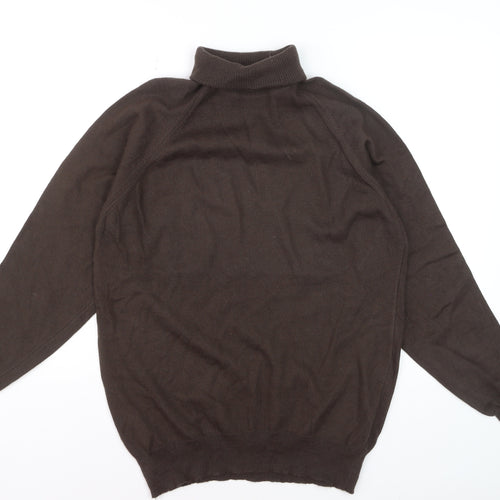 Resaknit Women's Brown Roll Neck Pure Wool Jumper Size 20