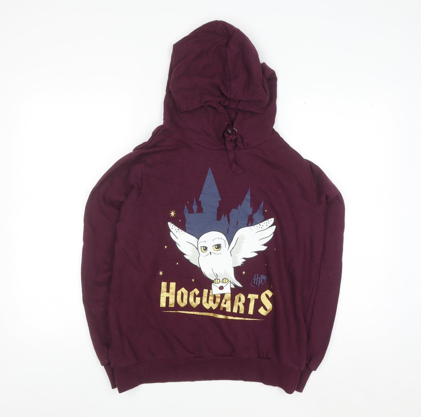 Harry Potter Boys Burgundy Pullover Hoodie 8-10 Years Hogwarts Logo