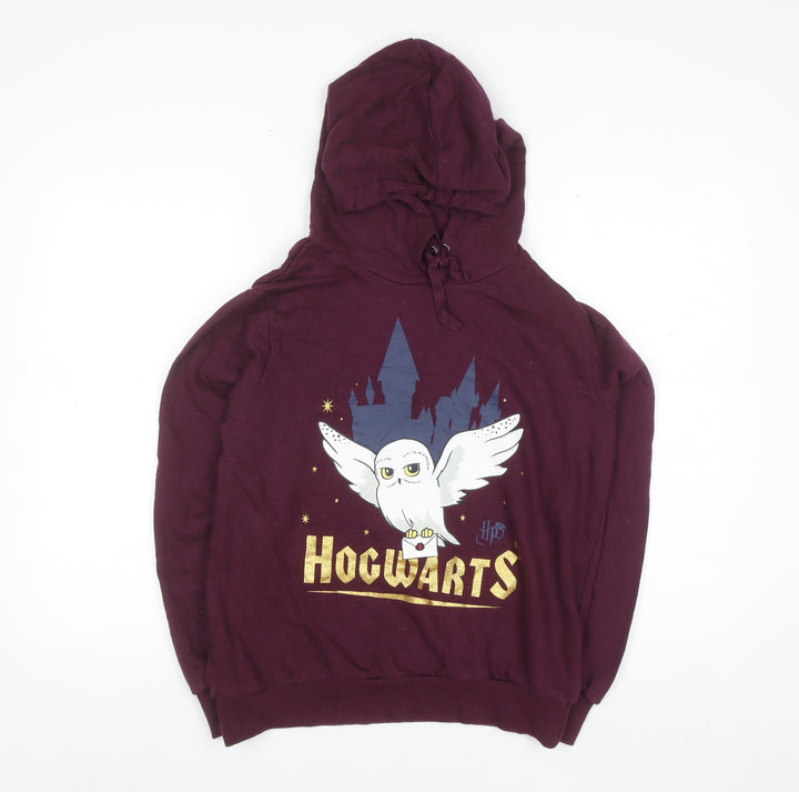 Harry Potter Boys Burgundy Pullover Hoodie 8-10 Years Hogwarts Logo