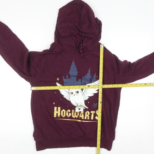 Harry Potter Boys Burgundy Pullover Hoodie 8-10 Years Hogwarts Logo