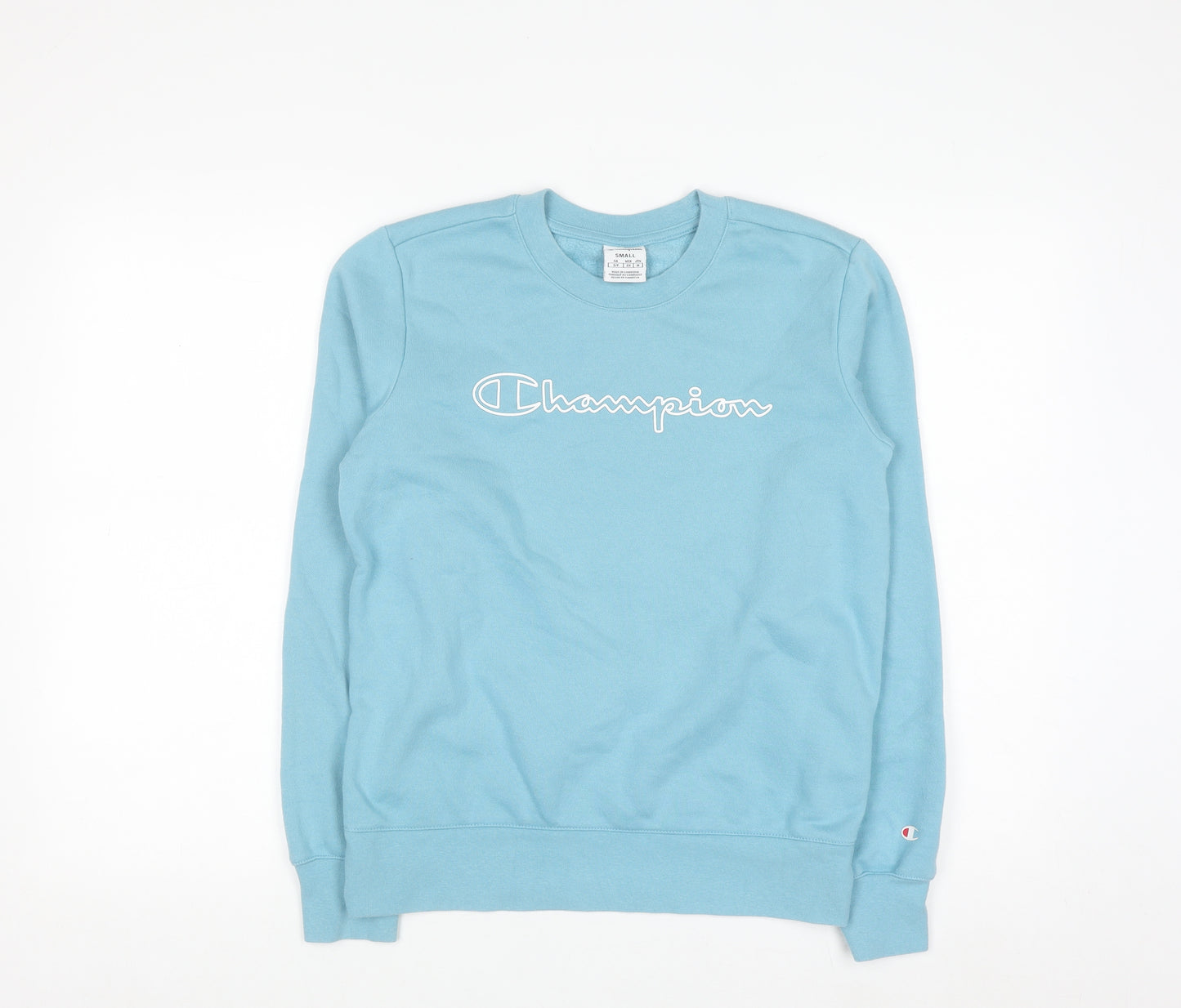 Champion Women's Blue Small Pullover Sweatshirt Crew Neck Logo