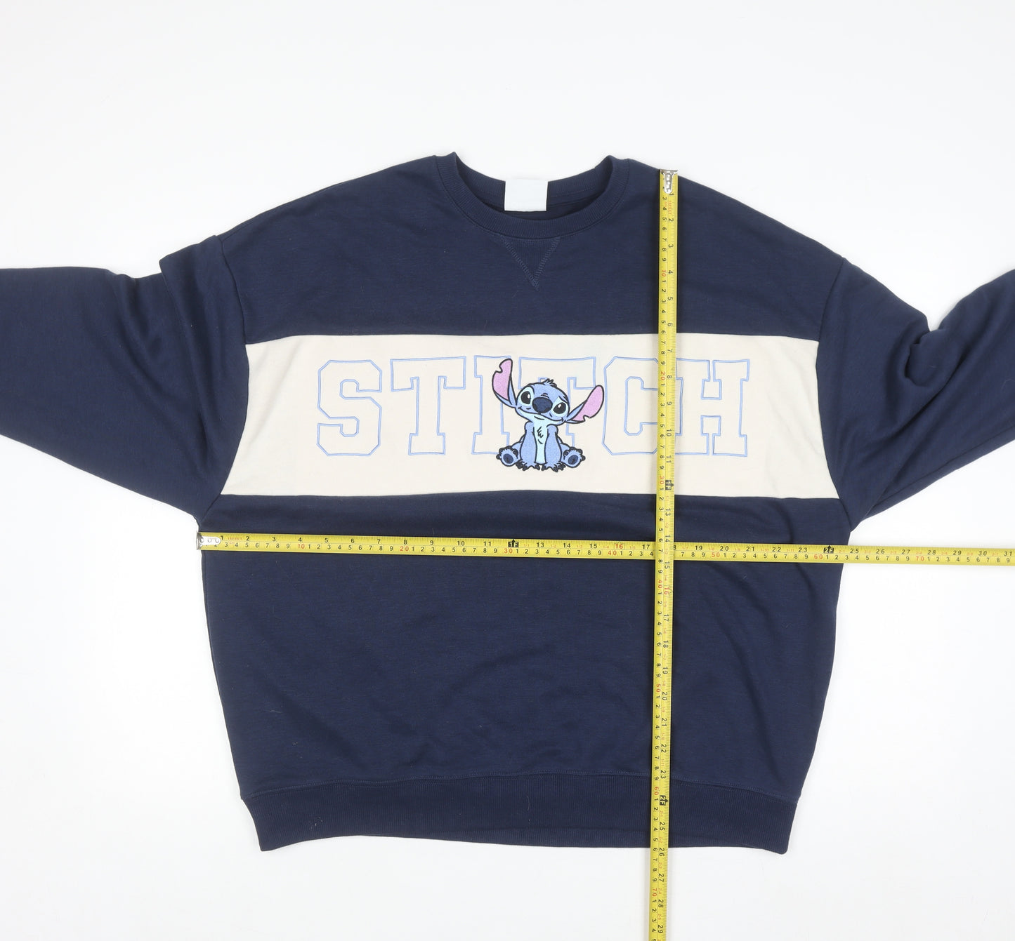 Disney Stitch Primark Women's Navy Sweatshirt Size M Pullover