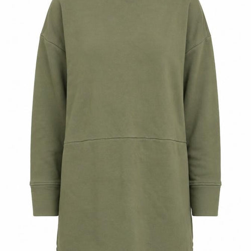 Noughts & Kisses Womens Khaki Long Sleeve Tunic Sweatshirt Size S