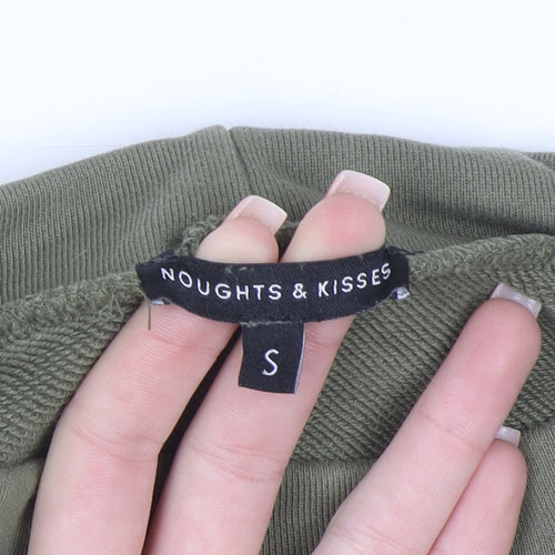 Noughts & Kisses Womens Khaki Long Sleeve Tunic Sweatshirt Size S