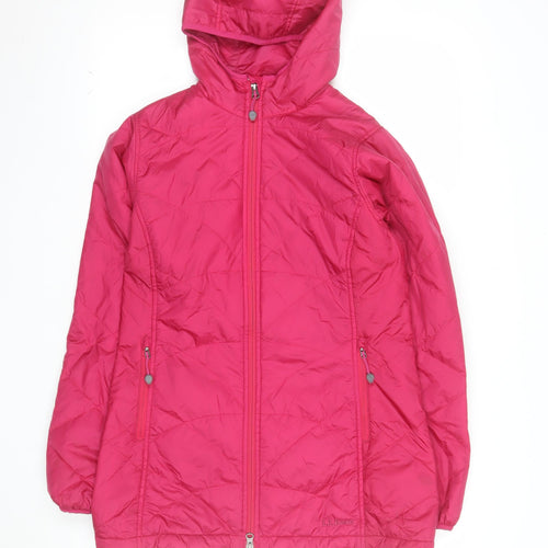 L.L.Bean Women's Pink Hooded Puffer Jacket Size S Regular Nylon