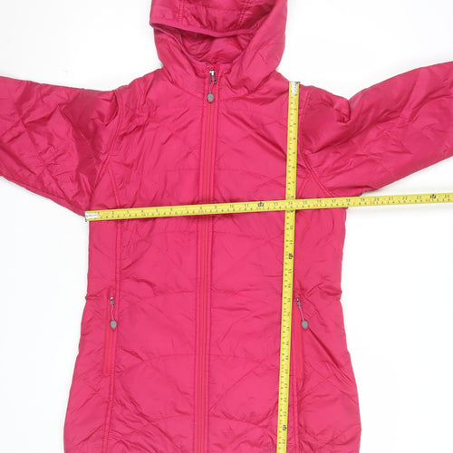 L.L.Bean Women's Pink Hooded Puffer Jacket Size S Regular Nylon
