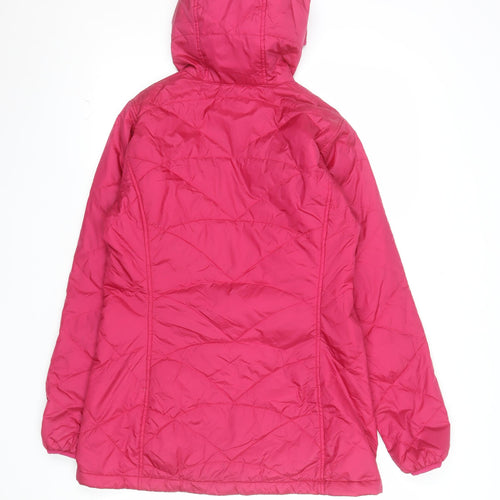 L.L.Bean Women's Pink Hooded Puffer Jacket Size S Regular Nylon