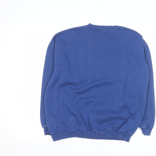 PrettyLittleThing Women Blue Hamptons New York Pullover Sweatshirt M