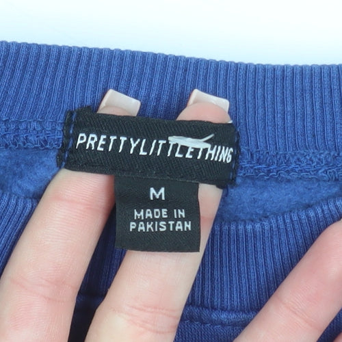 PrettyLittleThing Women Blue Hamptons New York Pullover Sweatshirt M